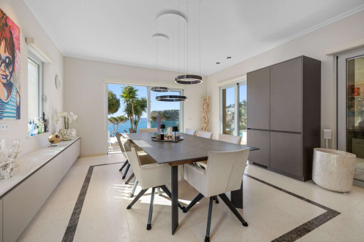 Dining area with sea view