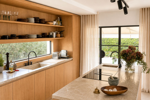 Designer kitchen with high-quality materials