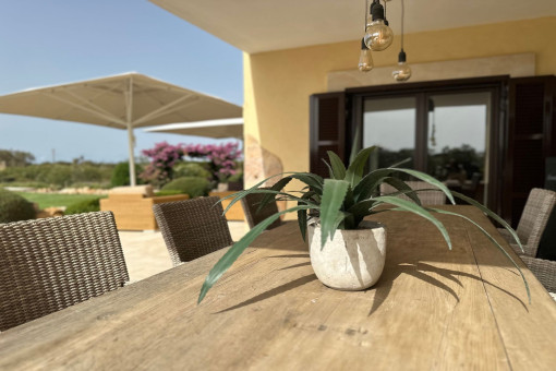 Outdoor dining area