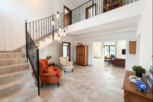 Staircase to the upper level