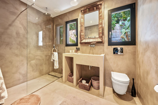 Modern bathroom with shower