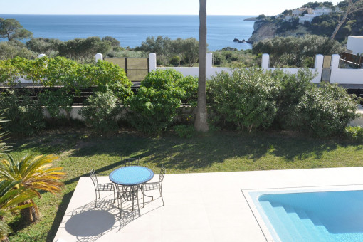 Private saltwater pool with sun terrace
