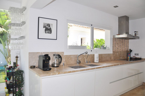 Modern kitchen with open-plan layout