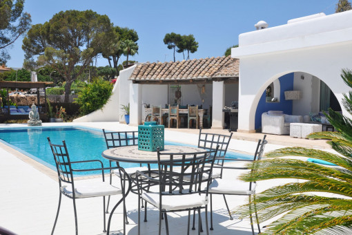 Outdoor area with pool