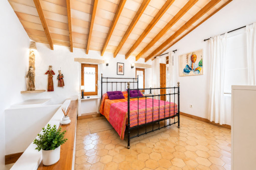 Spacious bedroom on the upper floor