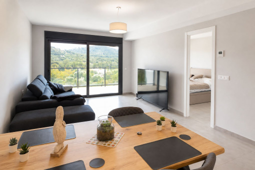 Communal pool with views of the surrounding nature