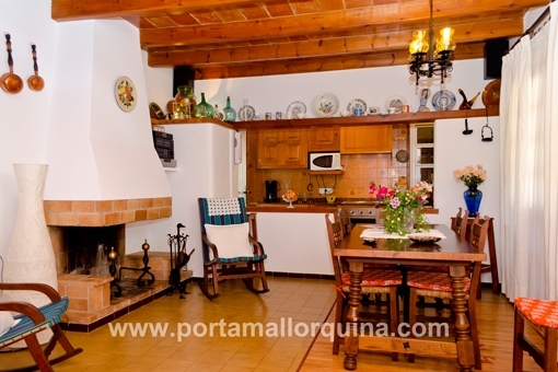Dining area with kitchen