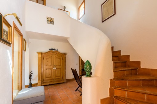 Access to the upper floor