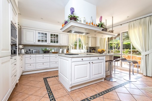 Open kitchen with terrace access