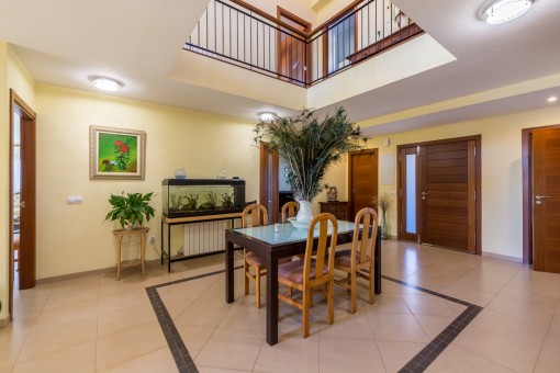 Dining area with gallery