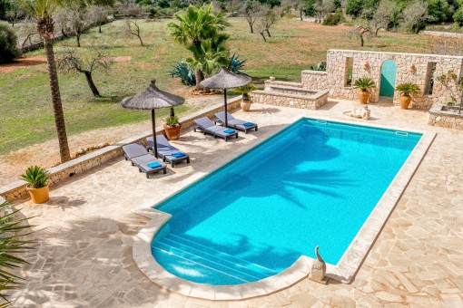 Pool views from the terrace