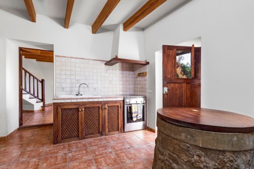 Rustic kitchen in the guest house