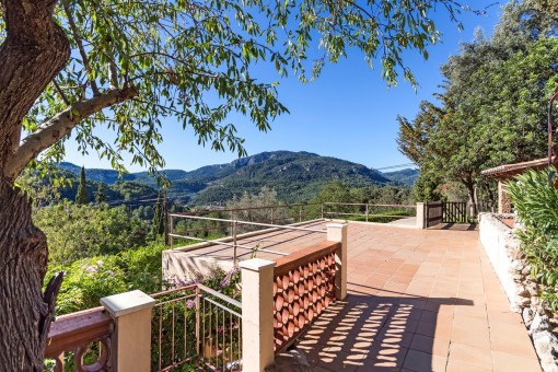 Sunny terrace with great landscape views