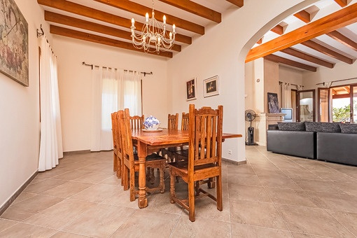 Bright dining area