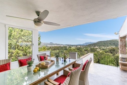 German build quality villa with full panoramic views of the Bay of Pollensa