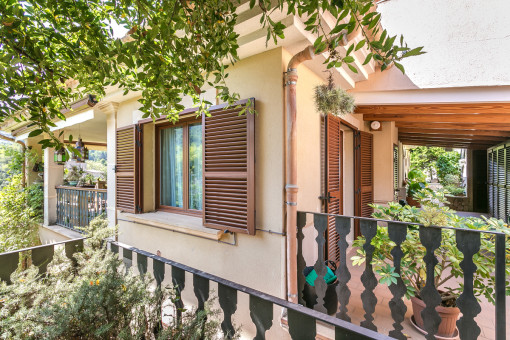 The house has various terraces
