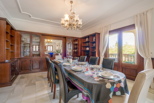 Spacious dining area