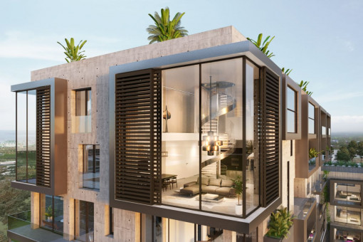 Impressive 4 bedroom luxury penthouse with pool, sauna, gym, cinema and sea views in Nou Llevant, Palma