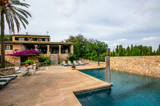 Beautiful terrace and pool area