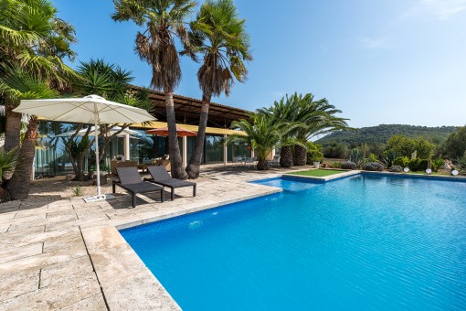 Dreamlike outdoor and pool area