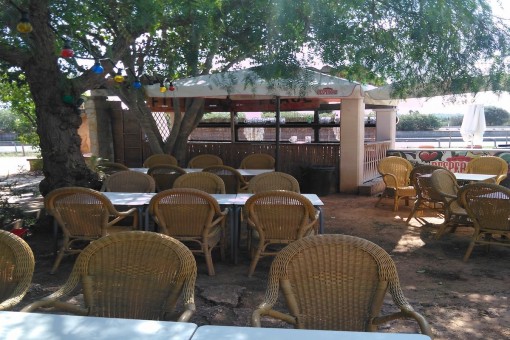 View of the beer garden