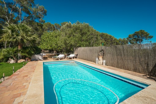 Sunny pool area
