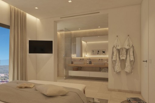 Master bedroom with bathroom en suite