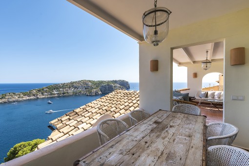 Dining area with fantastic sea views