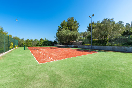 Private tennis court