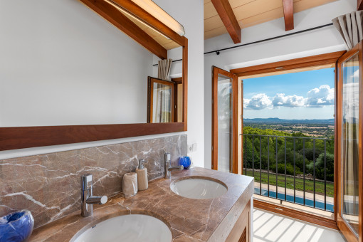 Bathroom with a view