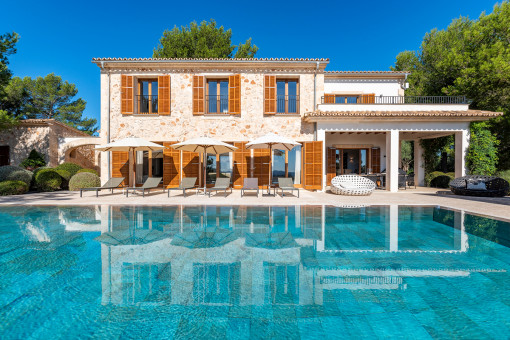 View of the pool area