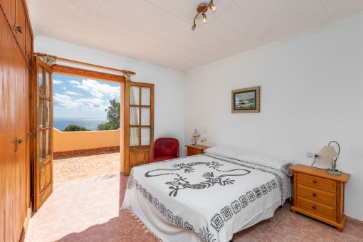 Bedroom with sea view terrace
