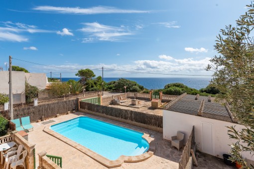 View over the plot to the sea
