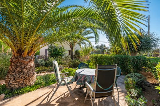 Idyllic terrace in a wonderful garden