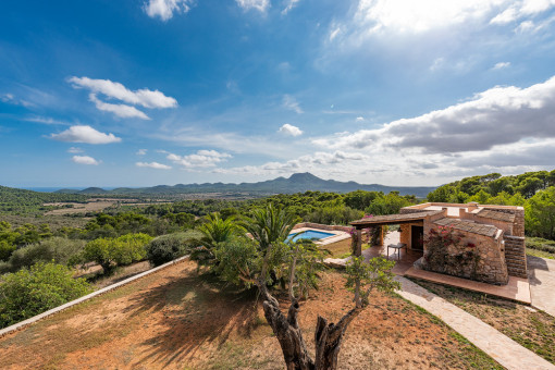 View to the guest house