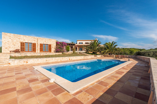 Pool and guest house