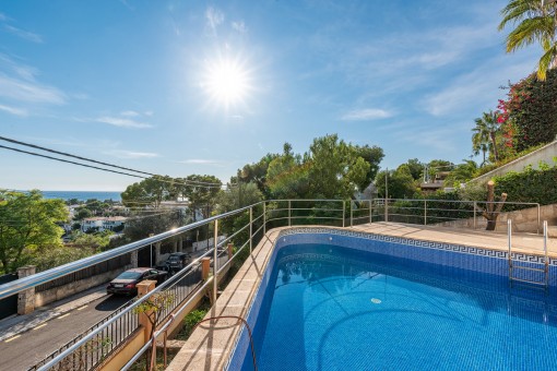 Sunny pool area