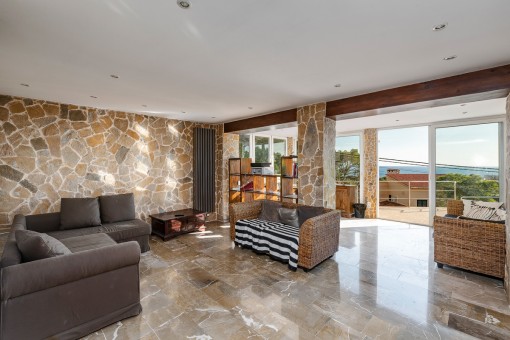 Separate living area on the lower floor