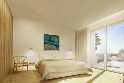 Light flooded bedroom