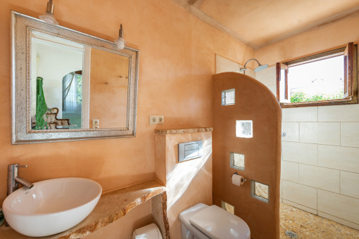 Bright shower bathroom