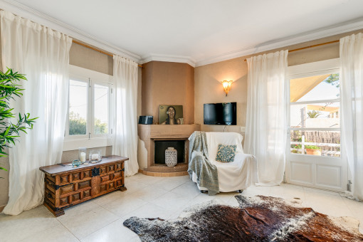 Cozy fireplace for winter days