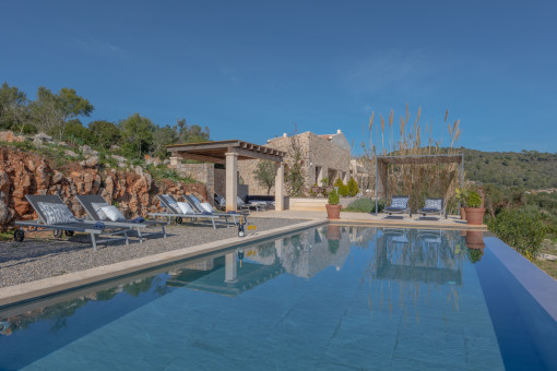 View of the pool area