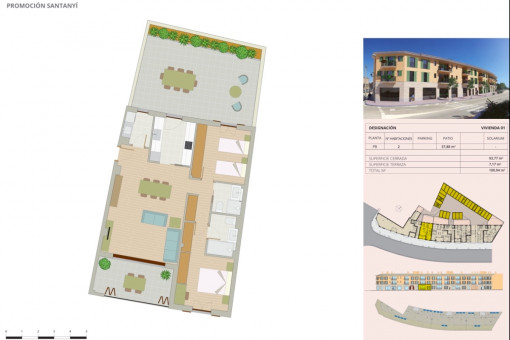 Construction plan apartment Nr1