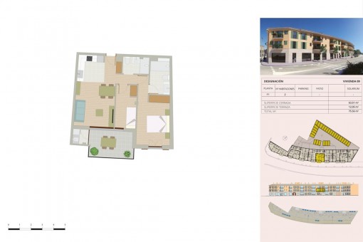 Construction plan apartment Nr. 9