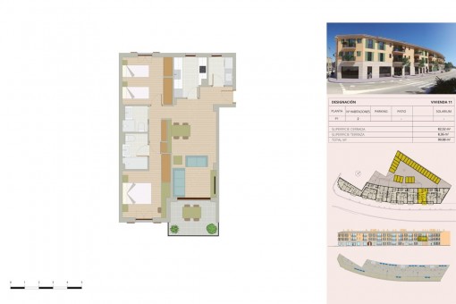 Construction plan apartment Nr. 11
