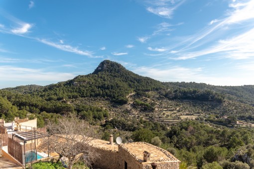 View to a small mountain