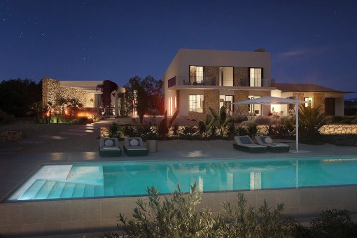 The finca by night