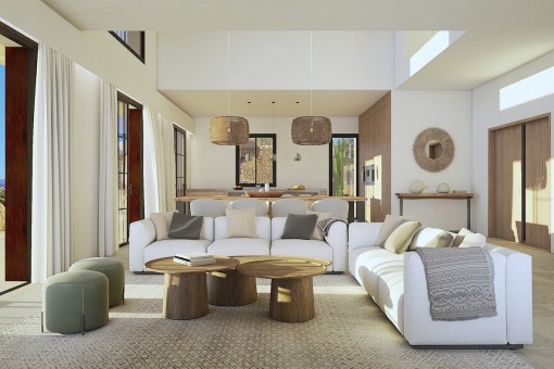 Light flooded open living area