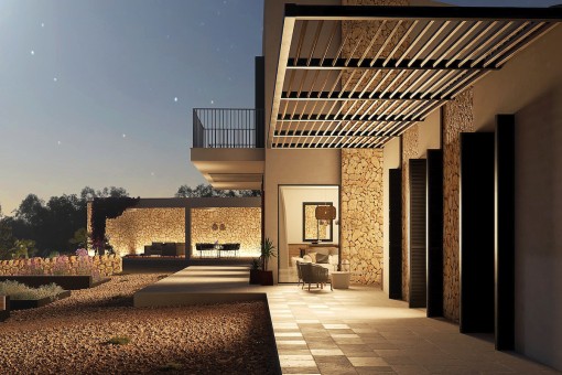 Terrace at night