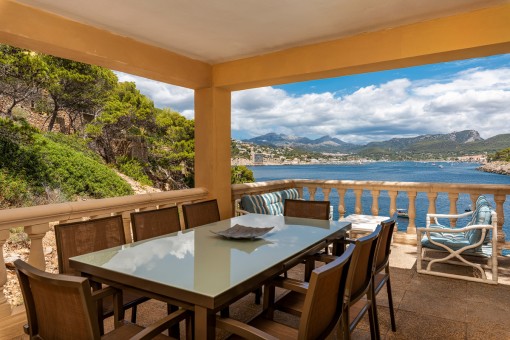 Covered dining area